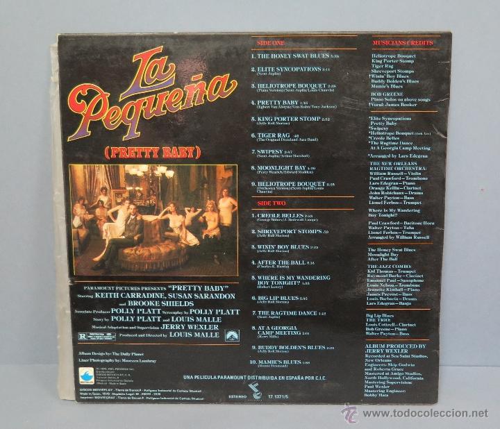 Discos de vinilo: LP. BSO. LA PEQUE&Ntilde;A. PRETTY BABY. PARAMOUNT - Foto 2