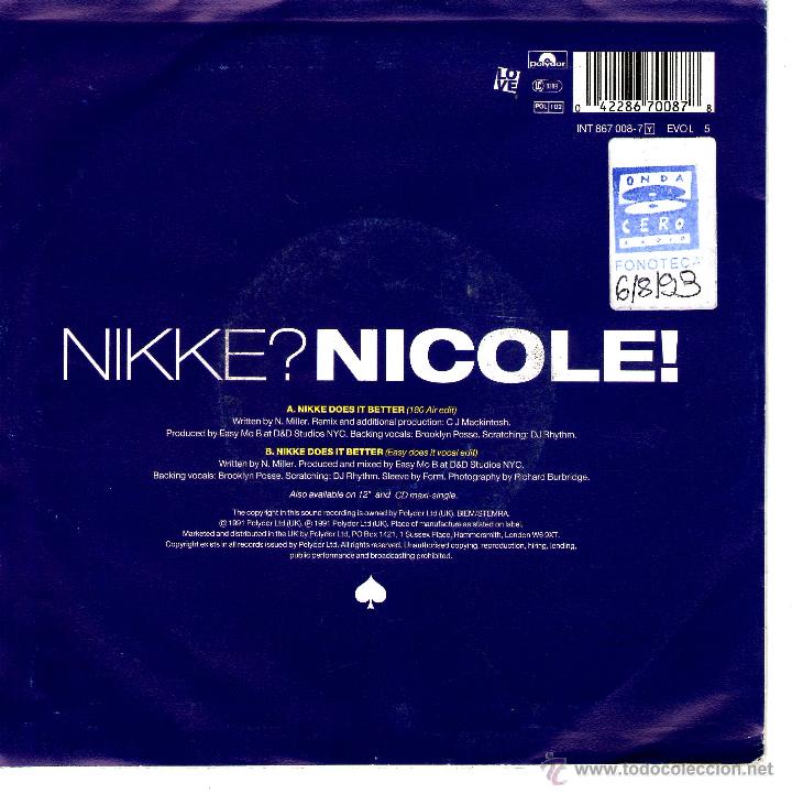 Discos de vinilo: NIKKE NICOLE! NIKKE DOES IT BETTER - Foto 2