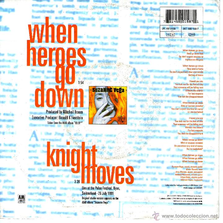 Discos de vinilo: SUZANNE VEGA / WHEN HEROES GO DOWN - Foto 2