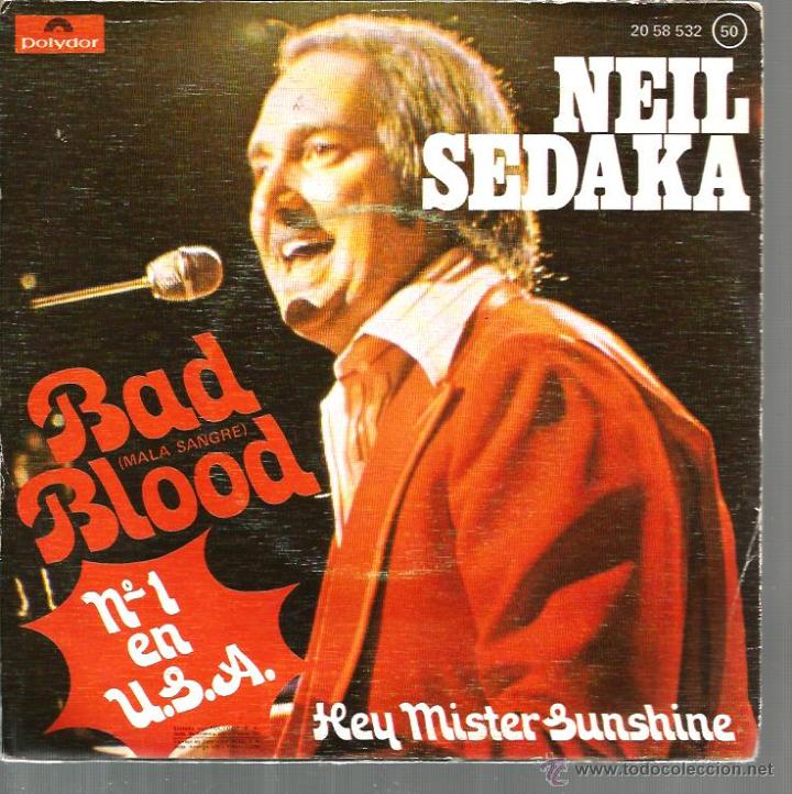 Discos de vinilo: SG NEIL SEDAKA : BAD BLOOD - Foto 2