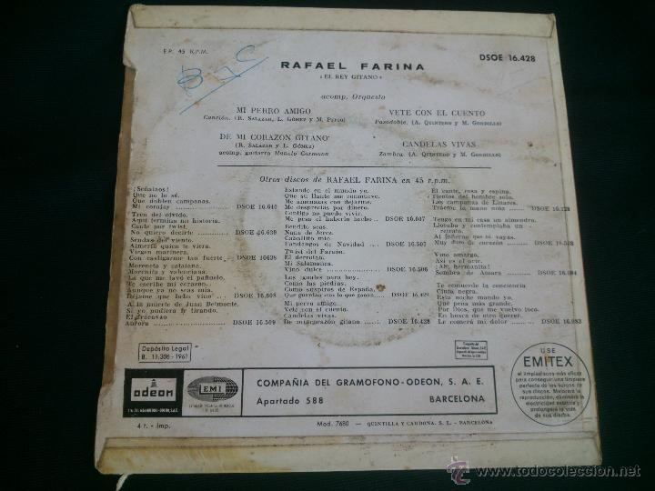 Discos de vinilo: DISCO RAFAEL FARINA DOS DISTINTOS - Foto 2