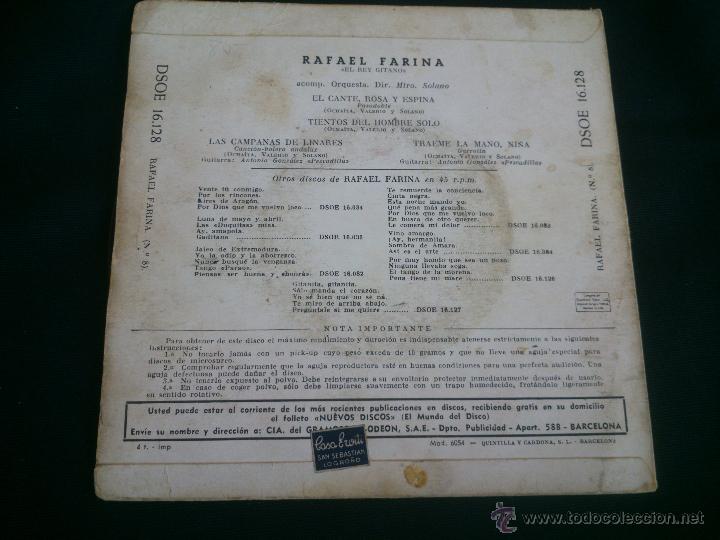 Discos de vinilo: DISCO RAFAEL FARINA DOS DISTINTOS - Foto 4