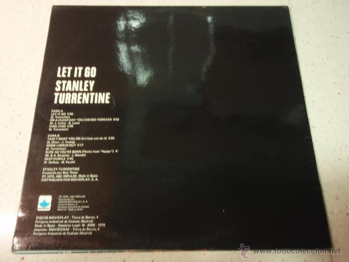 Discos de vinilo: STANLEY TURRENTINE ( LET IT GO ) 1978 - SPAIN LP33 ABC IMPULSE - Foto 2