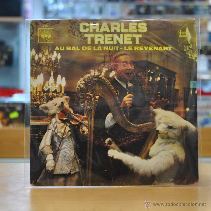Discos de vinilo: CHARLES TRENET - AU BAL DE LA NUIT - SINGLE - Foto 1