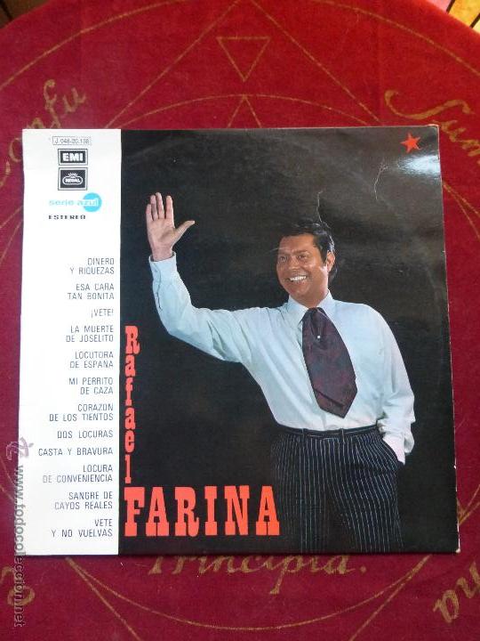 Discos de vinilo: RAFAEL FARINA - SOLO CARATULA DE LP - Foto 1
