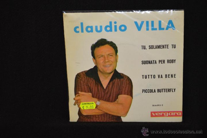 Discos de vinilo: CLAUDIO VILLA - TU, SOLAMENTE TU +3 - EP - Foto 1