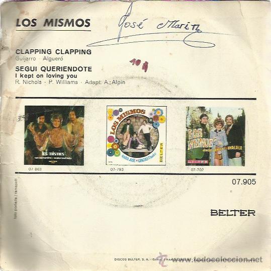 Discos de vinilo: LOS MISMOS Sg BELTER 1971 clapping clapping / segui queriendote - Foto 2