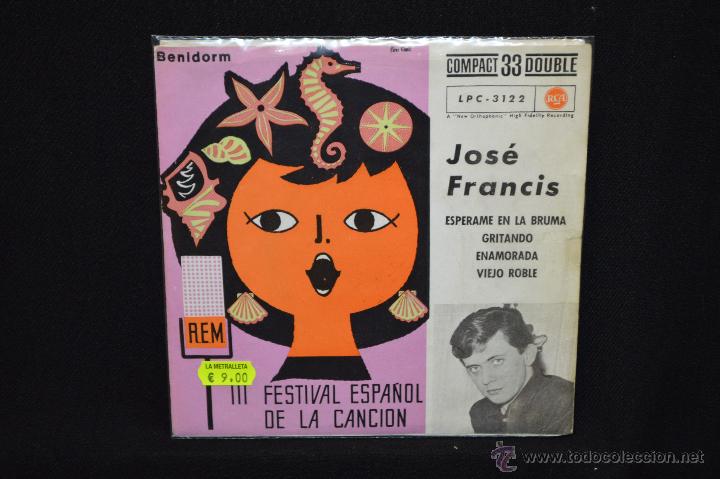 Discos de vinilo: JOSE FRANCIS - ESPERAME EN LA BRUMA +3 - EP - Foto 1