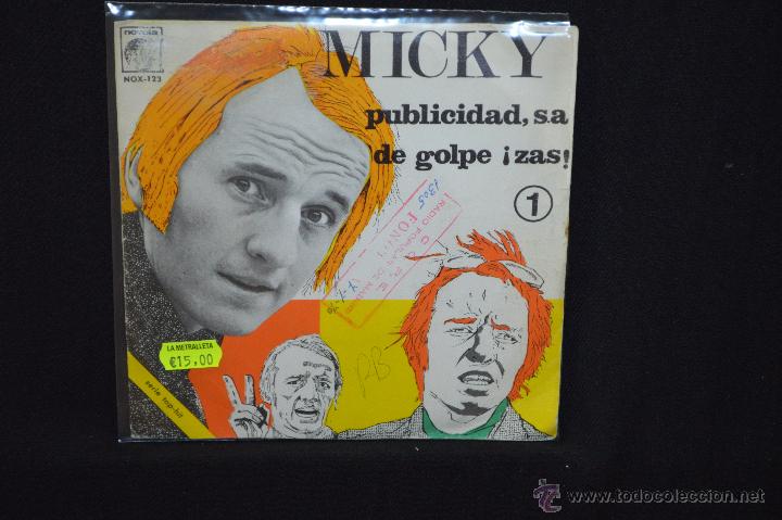 Discos de vinilo: MICKY - PUBLICIDAD, S.A. +1 - SINGLE - Foto 1