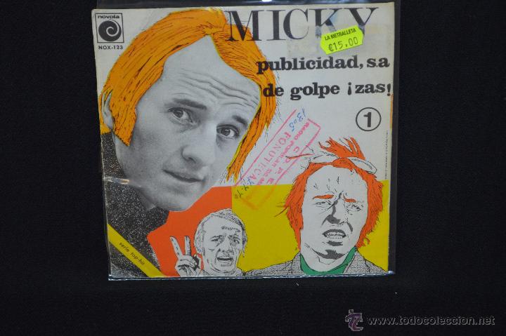Discos de vinilo: MICKY - PUBLICIDAD, S.A. +1 - SINGLE - Foto 2