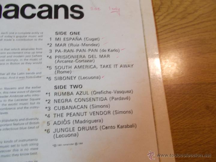 Discos de vinilo: ORQUESTA LOS CUBANACANS. BIG LATIN SOUNDS - Foto 2