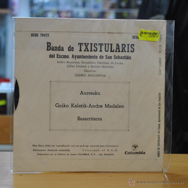 Discos de vinilo: BANDA DE TXISTULARIS - AURRESKU - EP - Foto 2