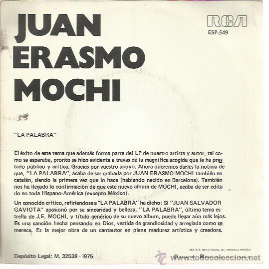 Disques de vinyle: MOCHI la palabra ALBERTO BOURBON estoy aqui Sg PROMO RCA 1975