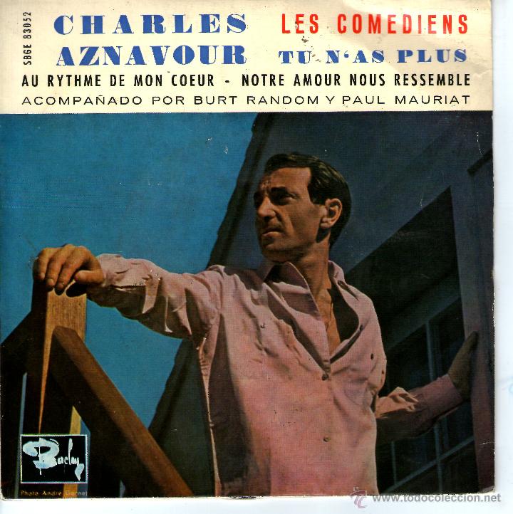 Discos de vinilo: CHARLES AZNAVOUR.LES COMEDIENS - Foto 1