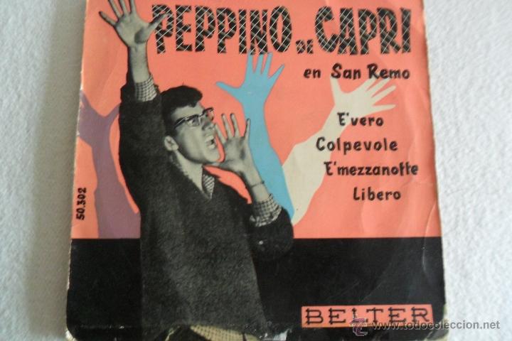 Discos de vinilo: PEPPINO DE CAPRI - EVERO + 3 EP 1960 - Foto 1