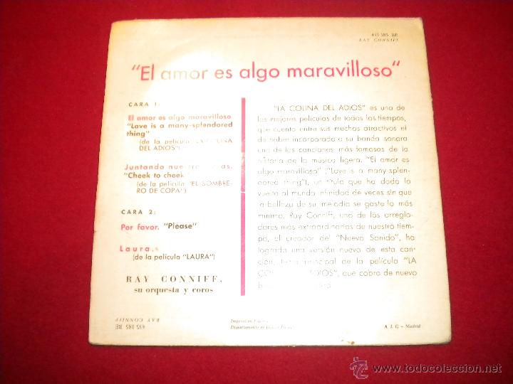 Discos de vinilo: Ray Coniff - La colina del adios - Philps 1.961 - Foto 2