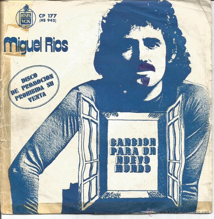 Discos de vinilo: MIGUEL RIOS-CANCI&Oacute;N PARA UN NUEVO MUNDO + EL FURG&Oacute;N LLAMADO CANGURO SINGLE VINILO 1973 PROMOCIONAL