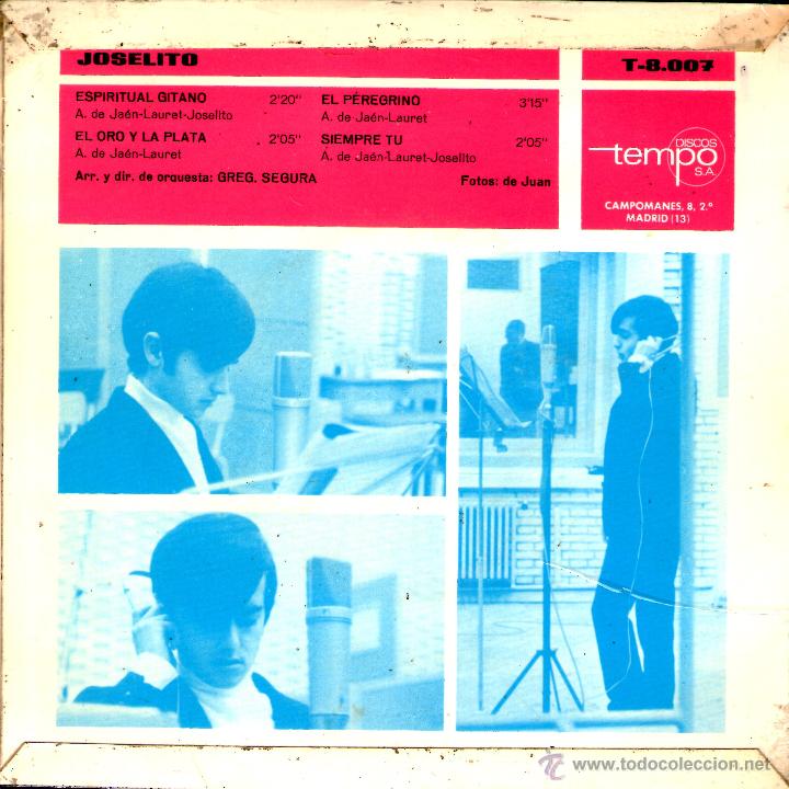 Discos de vinilo: Joselito - El Oro y la Plata / Siempre Tu - Foto 2