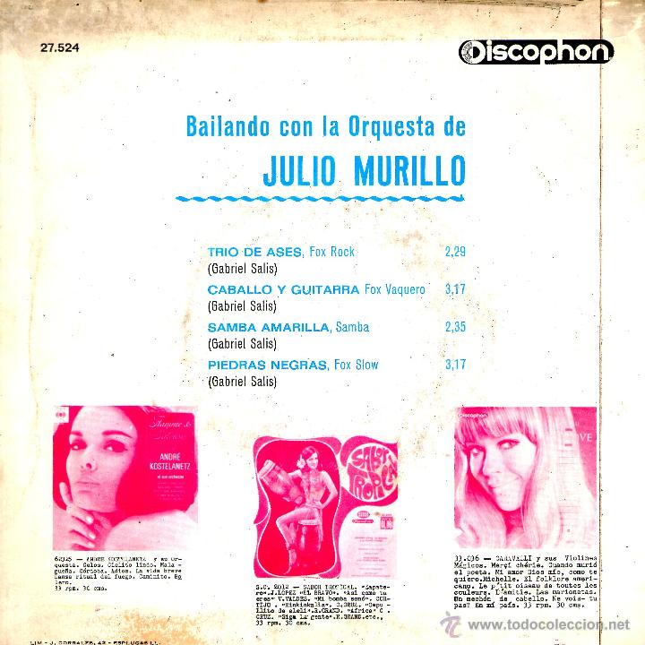 Discos de vinilo: ORQUESTA DE JULIO MURILLO TRIO DE ASES - Foto 2