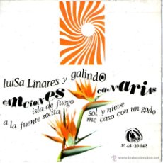 Discos de vinilo: LUISA LINARES Y GALINDO - A LA FUENTE SOLITA