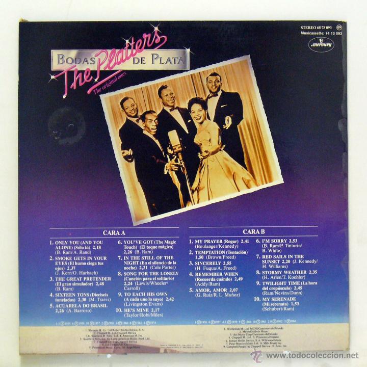 Discos de vinilo: The Platters - Bodas De Plata (LP Vinilo. Original 1981) - Foto 2