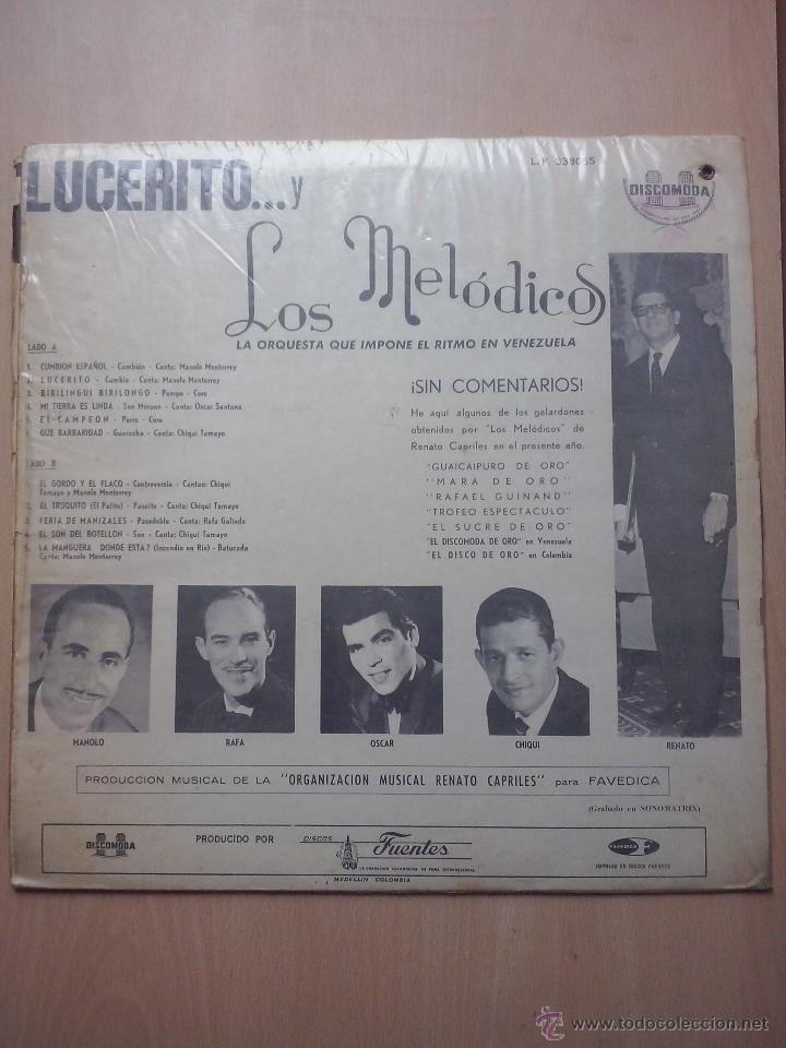 Discos de vinilo: lucerito... y los melodicos - lp discomoda, colombia - Foto 2