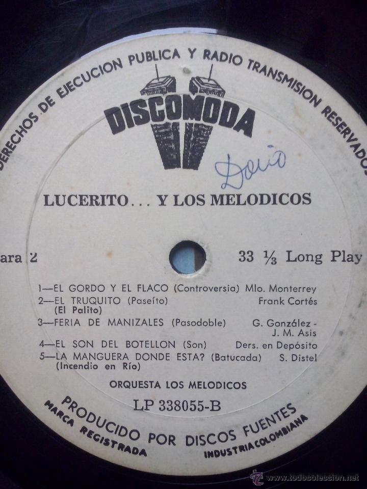 Discos de vinilo: lucerito... y los melodicos - lp discomoda, colombia - Foto 3