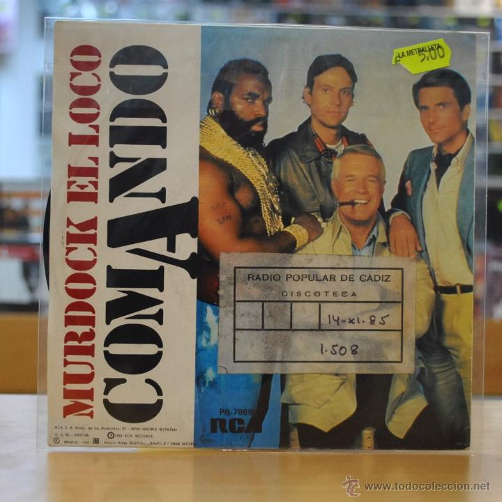 Discos de vinilo: COMANDO - MURDOCK EL LOCO - SINGLE - Foto 2