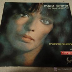 Discos de vinilo: MARIE LAFORÊT CANTA EN ESPAÑOL ( MON AMOUR, MON AMI - JE VOUDRAIS TANT QUE TU COMPRENNES - MANCHES. Lote 47823084