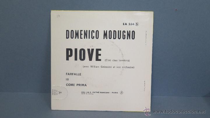 Discos de vinilo: EP. PIOVE. + 3. DOMENICO MODUGNO - Foto 2