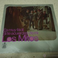 Discos de vinilo: LOS MITOS ( ES MUY FACIL - SI TE ACUERDAS DE MI ) 1969 SINGLE45 HISPAVOX. Lote 47840688