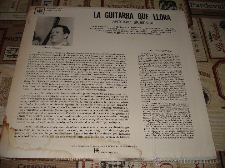 Discos de vinilo: ANTONIO BRIBIESCA - LA GUITARRA QUE LLORA - Foto 2