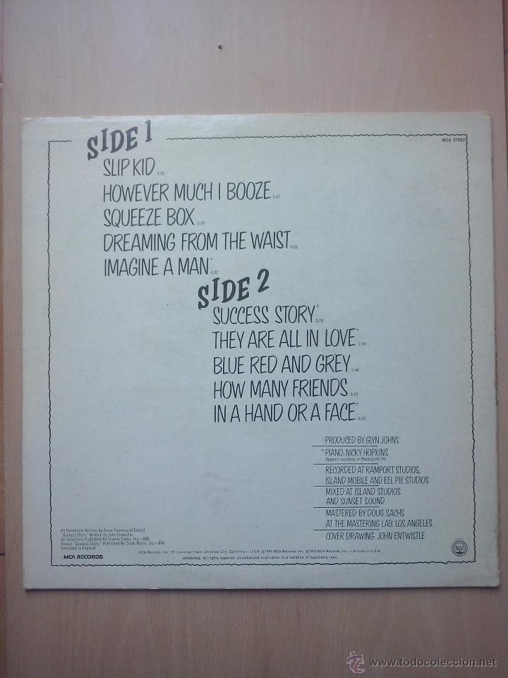 Discos de vinilo: the who by numbers - lp mca records 1975 usa - Foto 2