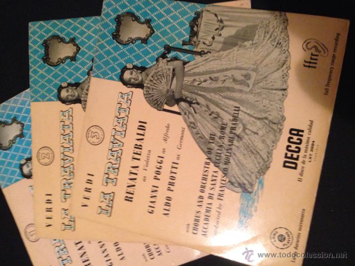 Discos de vinilo: La traviata renata tebaldi 3 discos - Foto 2