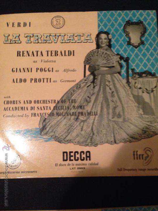 Discos de vinilo: La traviata renata tebaldi 3 discos - Foto 1