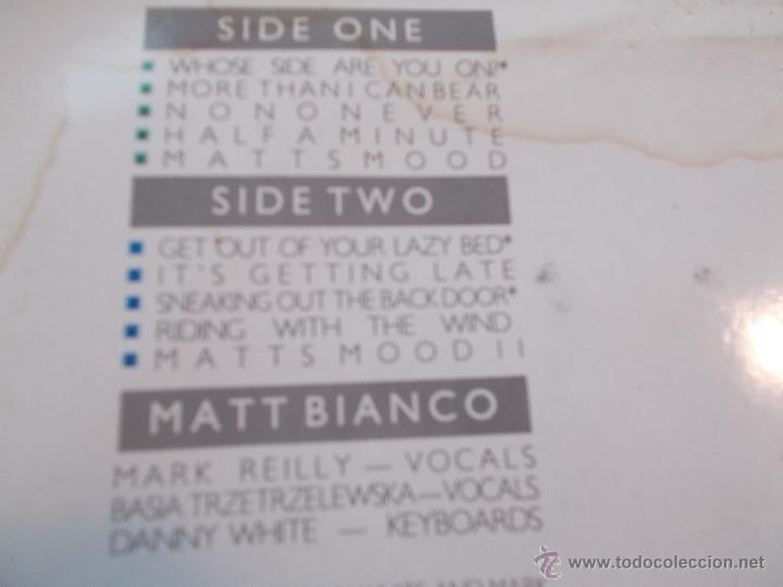 Discos de vinilo: MATT BIANCO. WHOSE SIDE ARE YOU ON. - Foto 2