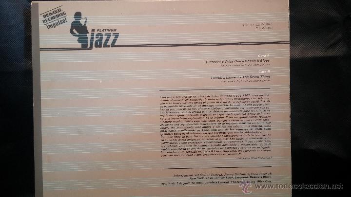 Discos de vinilo: Disco Lps JAZZ, JOHN COLTRANE, QUARTET, CRESCENT - Foto 3