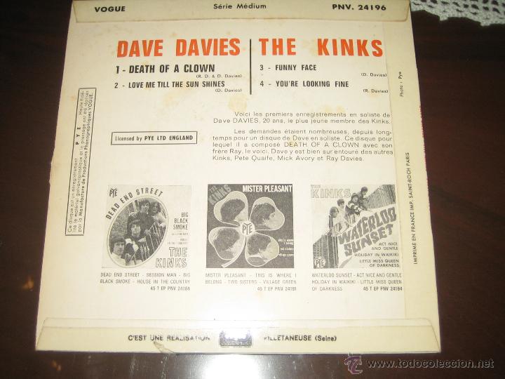 Discos de vinilo: DAVE DAVIES - & THE KINKS - ED. FRENCH - Foto 2