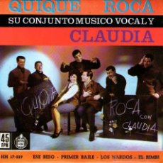 Discos de vinilo: QUIQUE ROCA Y CLAUDIA - EP SINGLE VINILO 7’’ - EDITADO EN ESPAÑA - ESE BESO + 3 - HISPAVOX 1962