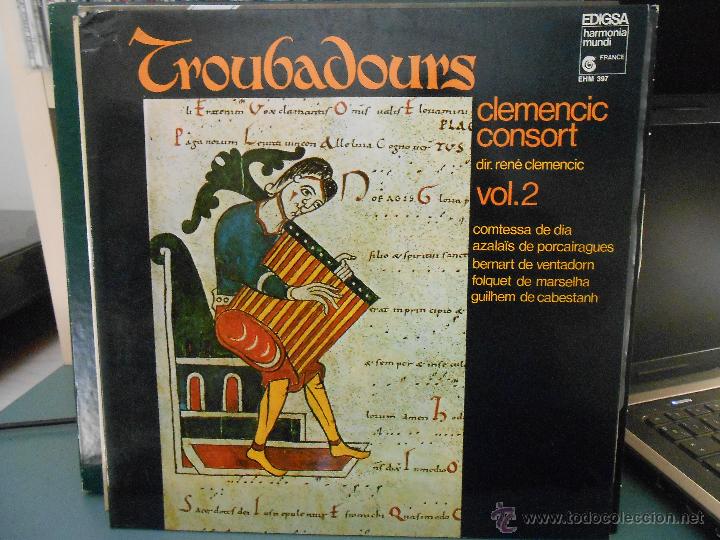 Discos de vinilo: TROBADOURS - CLEMENCIC CONSORT - Foto 1