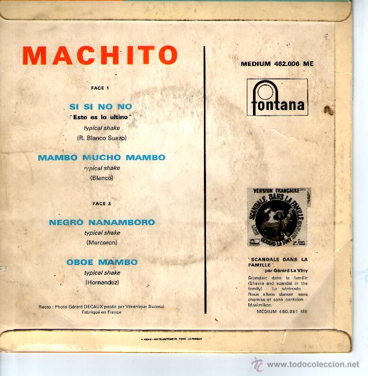 Discos de vinilo: MACHITO SI SI NO NO - Foto 2