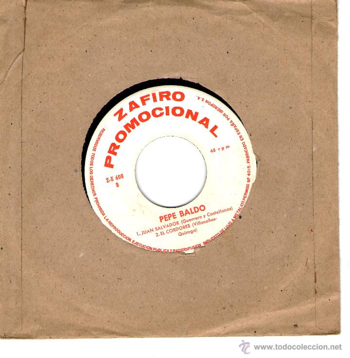 Discos de vinilo: PEPE BALDO LA LUNA Y EL TORO PROMOCIONAL - Foto 2