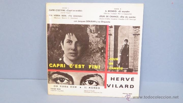 Discos de vinilo: EP. IL MONDO. + 3. HERVE VILARD - Foto 2