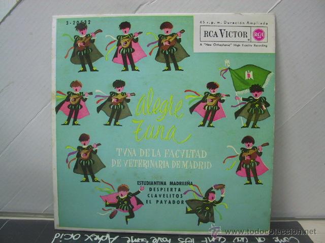 Disques de vinyle: TUNA FACULTAD VETERINARIA DE MADRID - ESTUDIANTINA MADRILE&Ntilde;A + 3 - RCA 1962