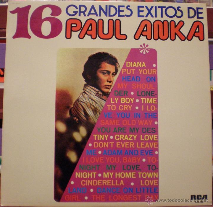 Discos de vinilo: Paul Anka - 16 Grandes &eacute;xitos - Foto 1