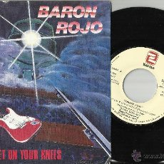 Discos de vinilo: BARON ROJO SINGLE PROMOCIONAL GET ON YOUR KNEES.1989./2