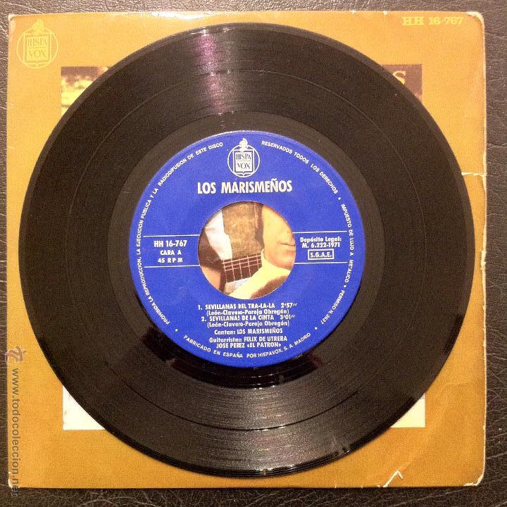 Discos de vinilo: SINGLE LOS MARISME&Ntilde;OS - SEVILLANAS DEL TRA.LA.LA - HISPAVOX 1971. - Foto 3