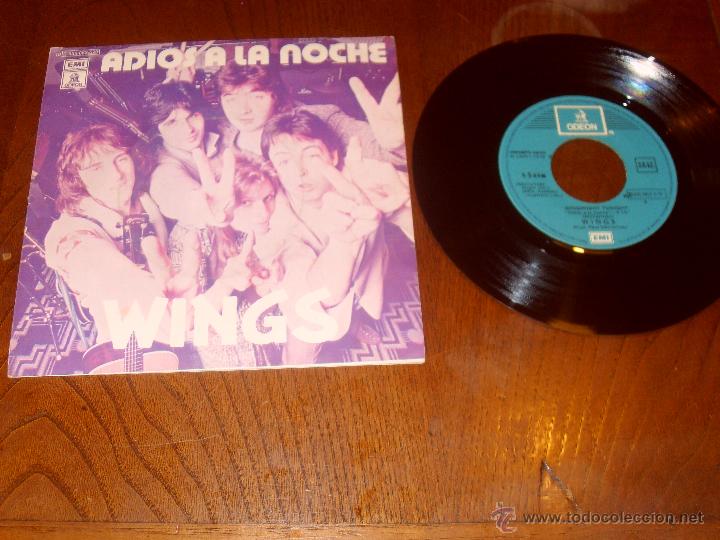 Discos de vinilo: WINGS SINGLE ADIOS A LA NOCHE MADE IN SPAIN 1979 - Foto 1