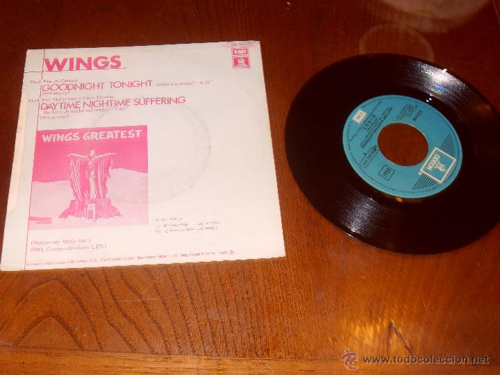 Discos de vinilo: WINGS SINGLE ADIOS A LA NOCHE MADE IN SPAIN 1979 - Foto 2