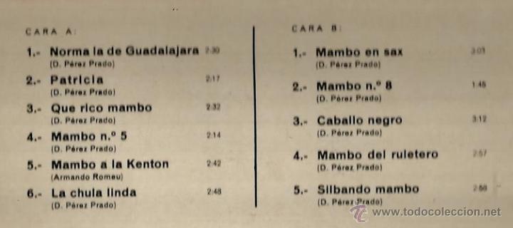 Discos de vinilo: LP PEREZ PRADO : &iexcl; MAMBO ! - Foto 2